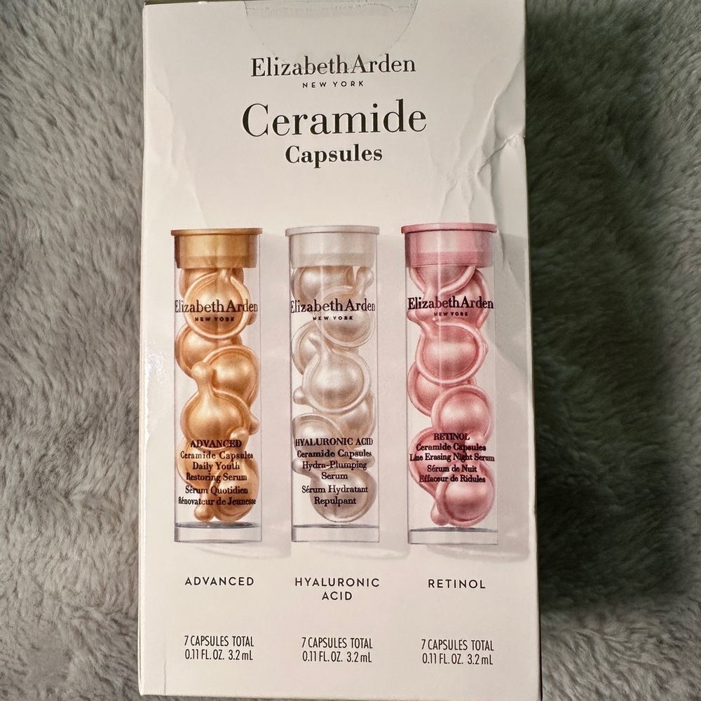 Elizabeth Arden Ceramide Capsules Set Advanced Hyaluronic Acid Retinol 3.2mL NIB